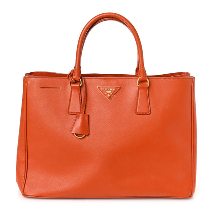 Prada Saffiano Lux Large Tote Papaya 1 of 10