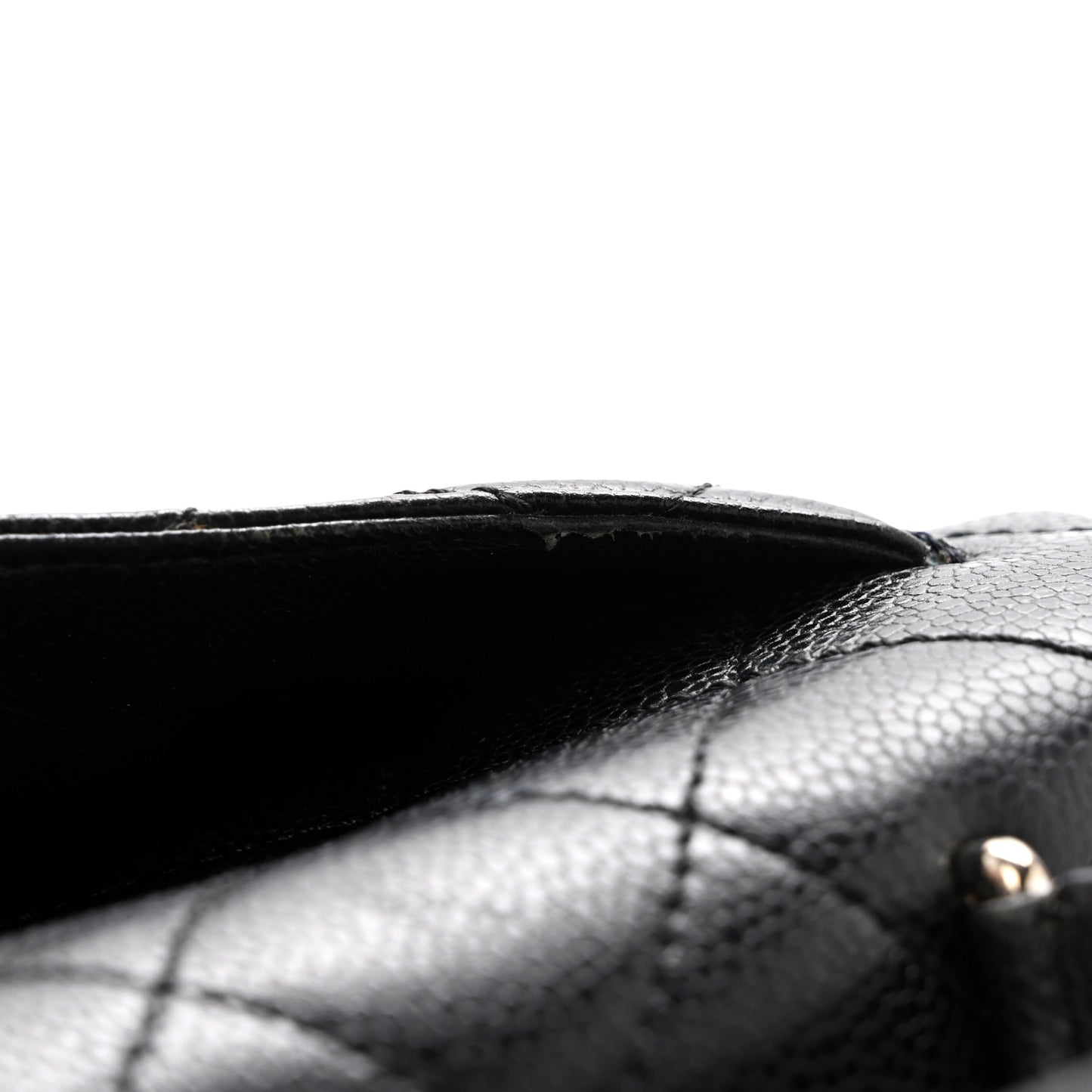 Caviar Quilted Jumbo Kelly Flap Black