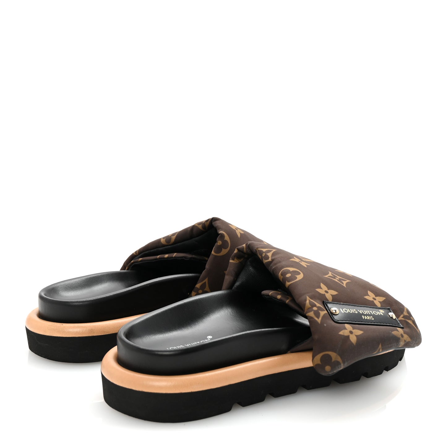 Nylon Monogram Pool Pillow Comfort Mule 36 Cacao Brown