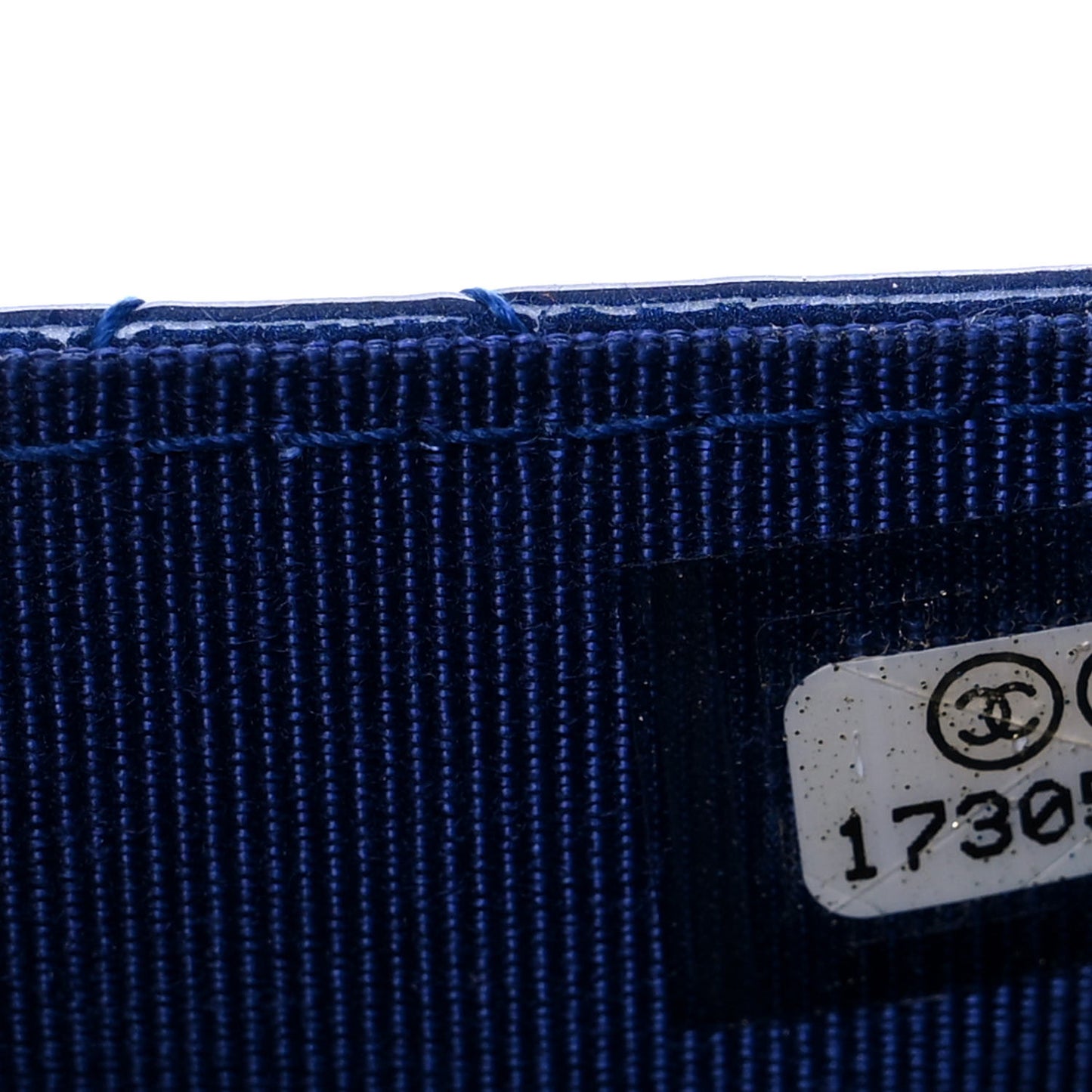 Patent Quilted Wallet On Chain WOC Blue