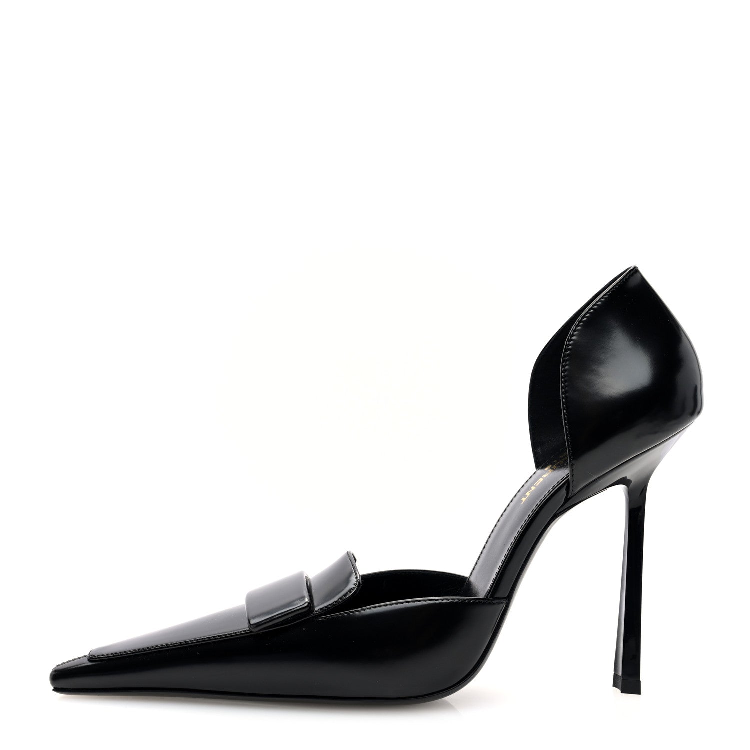 Saint Laurent Patent Calfskin Dorsay 110 Pumps 38.5 Black 1 of 8
