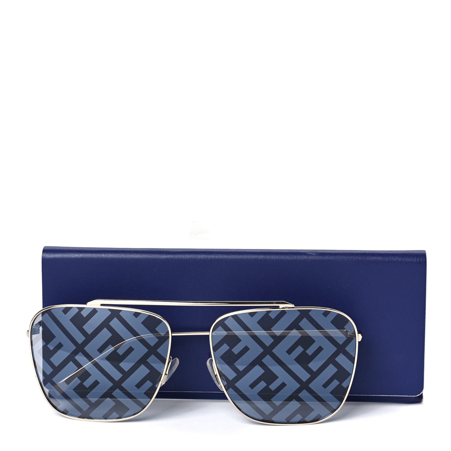 Fendi Metal Aviator Sunglasses FF0406/S Silver 7 of 7