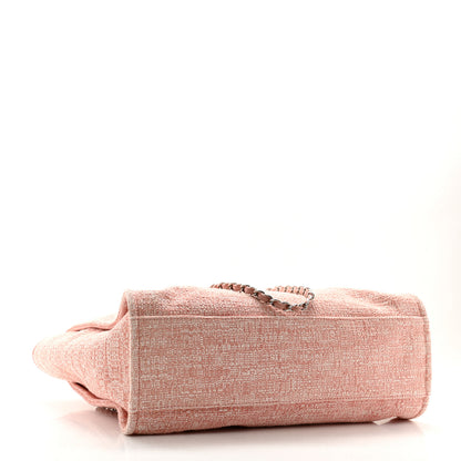 Chanel Straw Lurex Large Deauville Tote Pink 3 of 10