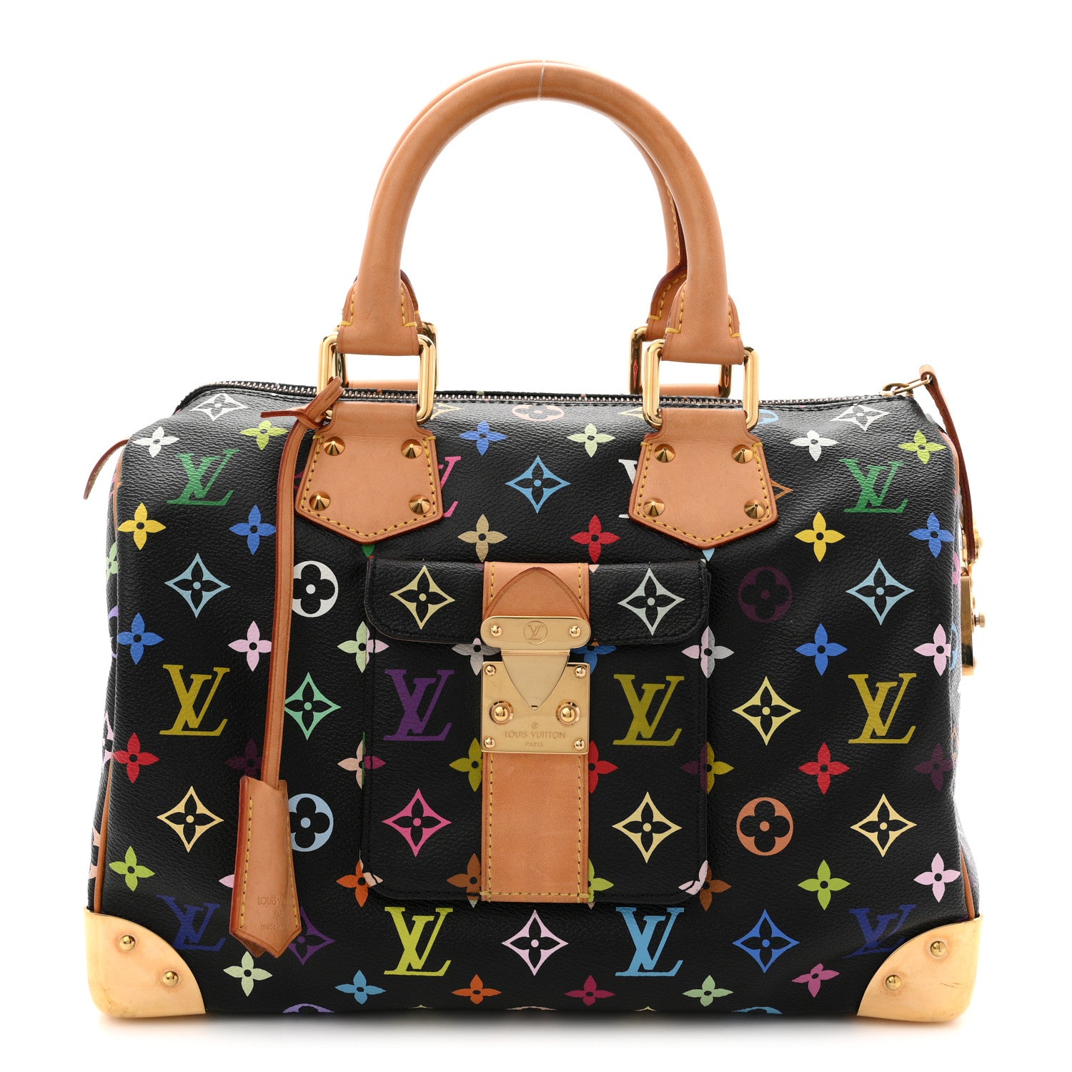 Louis Vuitton Monogram Multicolor Speedy 30 Black Black 1 of 10