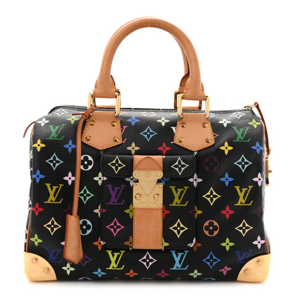 Louis Vuitton Monogram Multicolor Speedy 30 Black Black 1 of 10