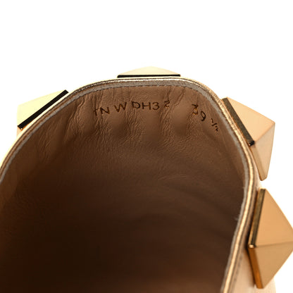 Valentino Garavani Metallic Nappa Roman Stud Slippers 39.5 Antique Brass 8 of 9
