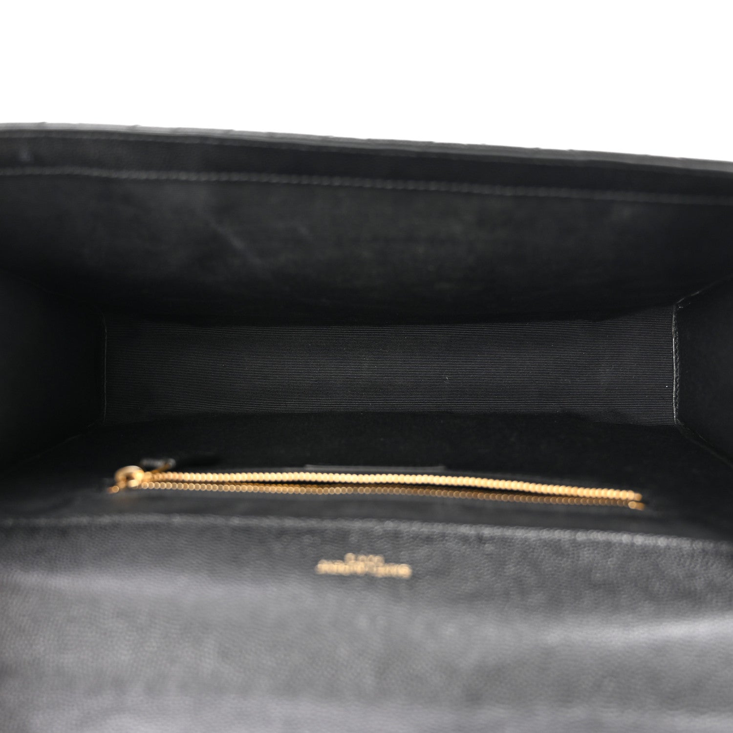 Saint Laurent Grain De Poudre Textured Mixed Matelasse Large Triquilt Monogram Satchel Black 5 of 15