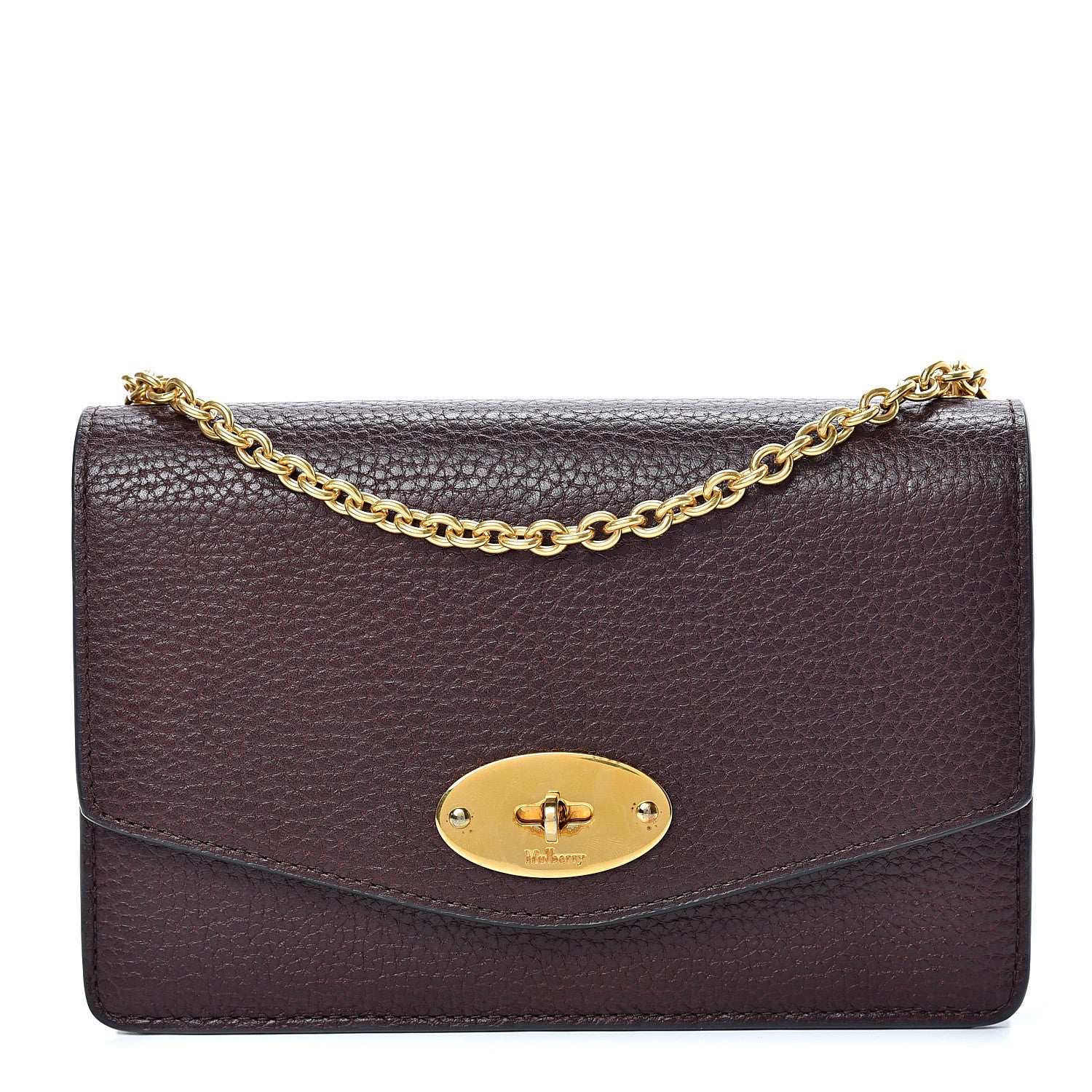 Mulberry Natural Grained Calfskin Small Darley Satchel Oxblood 1 of 12