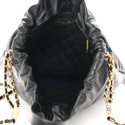 Chanel Shiny Calfskin Quilted Chanel 22 Backpack Black 5 of 11