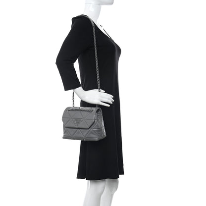 Prada Nappa Triangle Stitched Small Spectrum Bag Marmo 2 of 12