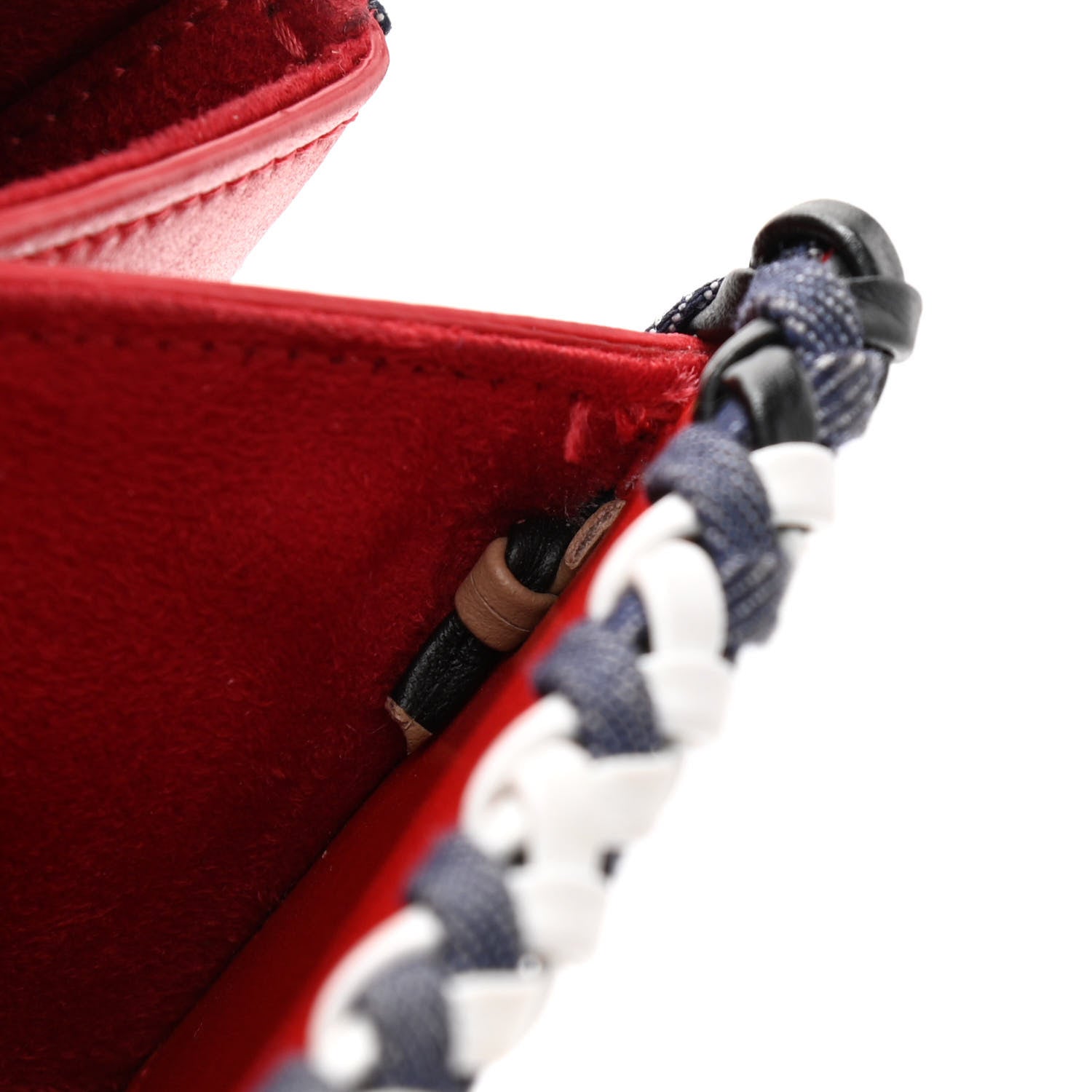 Christian Louboutin Calfskin Mexinodo Beaded Studded Triple Gusset Large Paloma Beige Blue 10 of 11