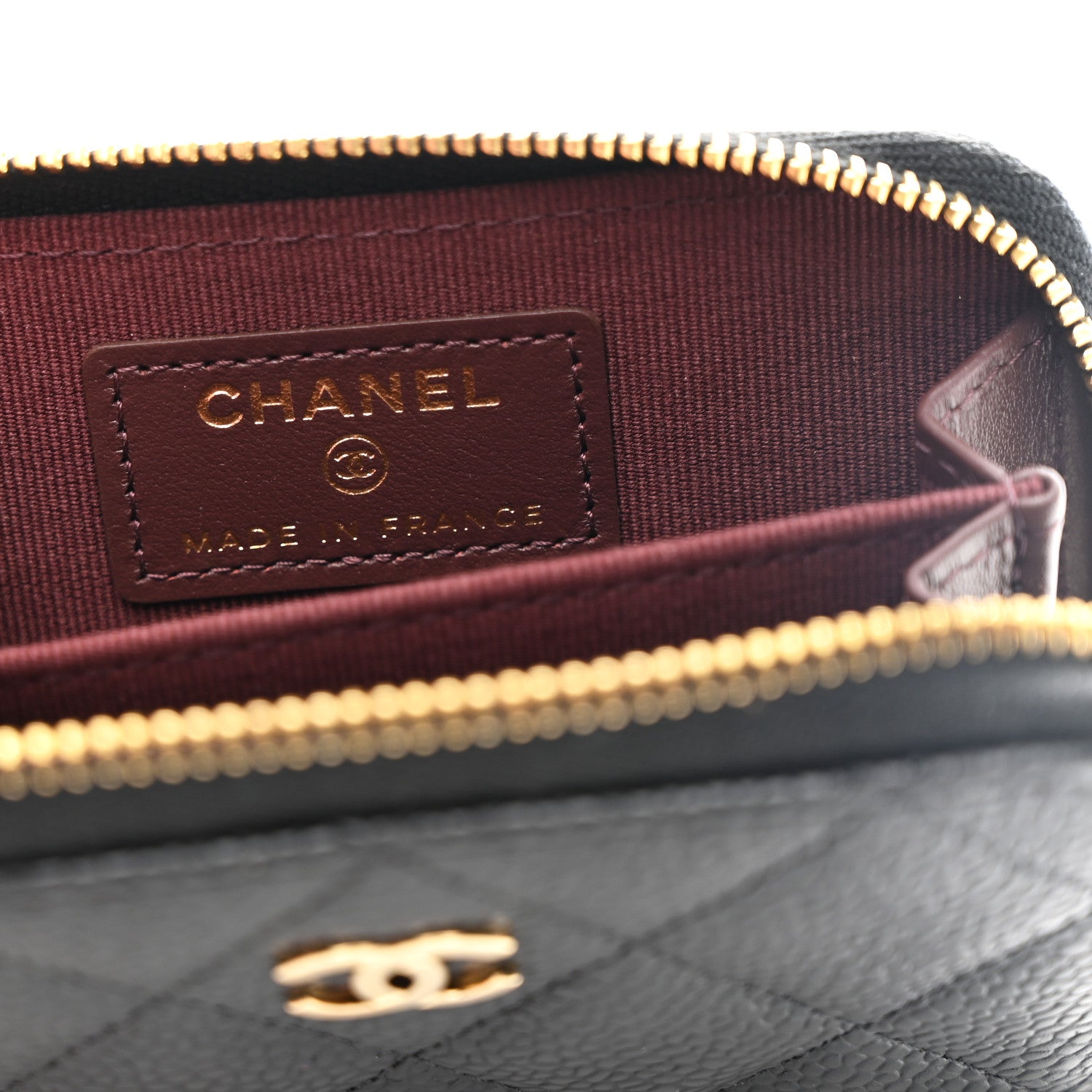 Chanel Caviar Quilted Zip Coin Purse Black 6 of 8