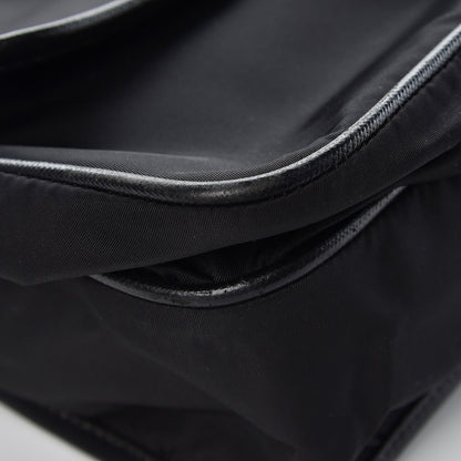 Prada Tessuto Nylon Saffiano Messenger Satchel Black 15 of 15