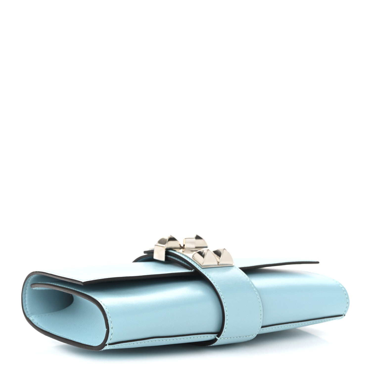 Hermes Tadelakt Medor 23 Clutch Bleu Atoll 4 of 10