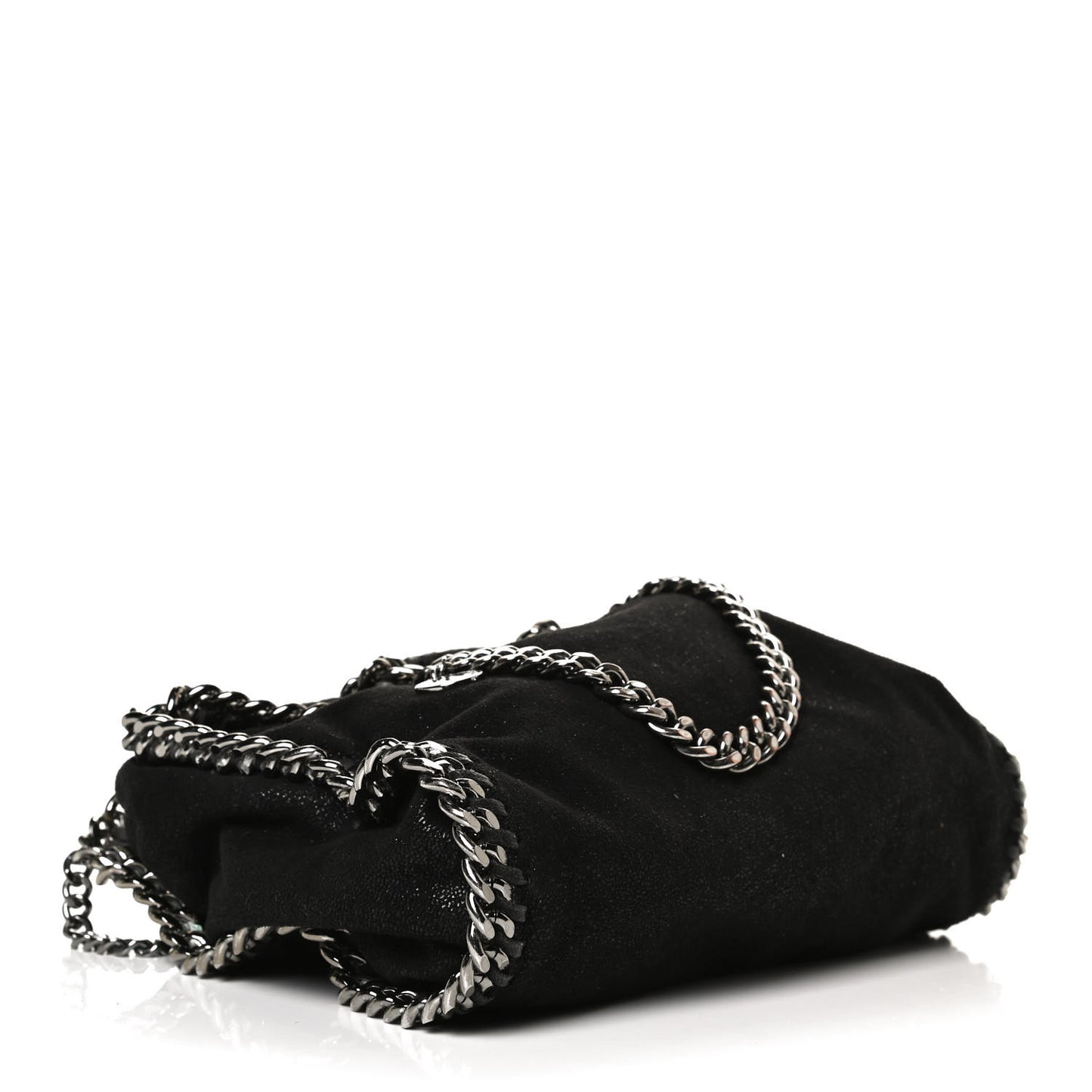 Shaggy Deer Mini Falabella Fold Over Tote Black