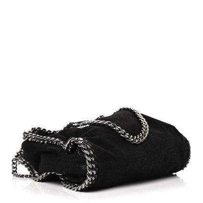 Stella McCartney Shaggy Deer Mini Falabella Fold Over Tote Black 4 of 11