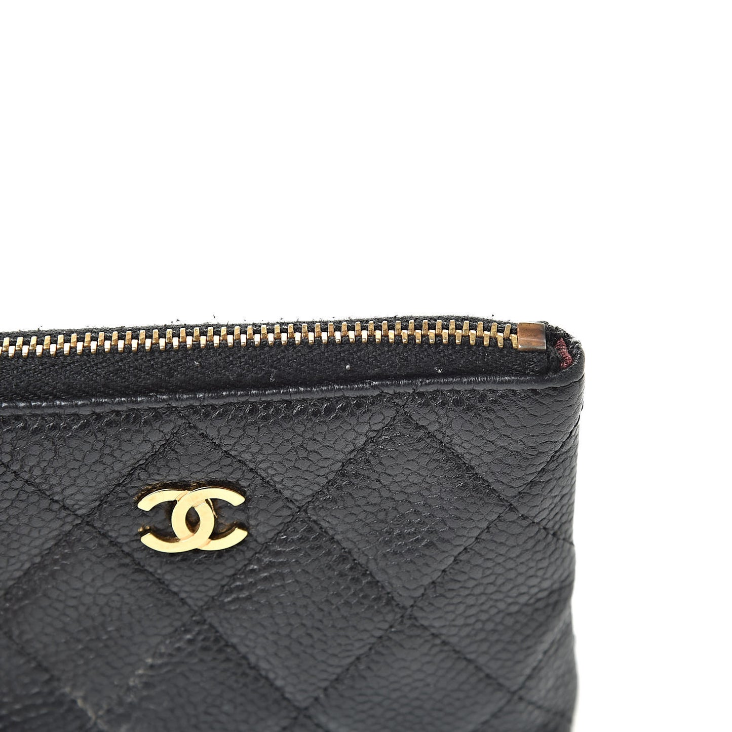 Caviar Quilted Key Holder Case Black