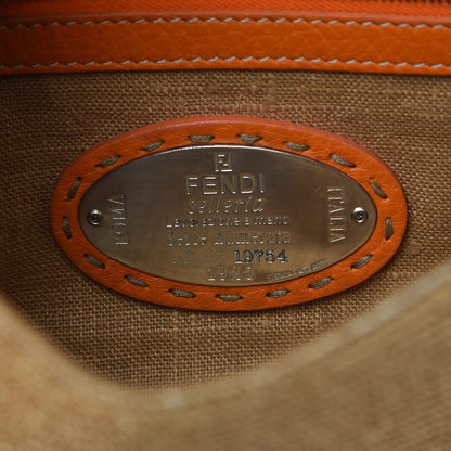Fendi Raffia Baguette Orange 6 of 7