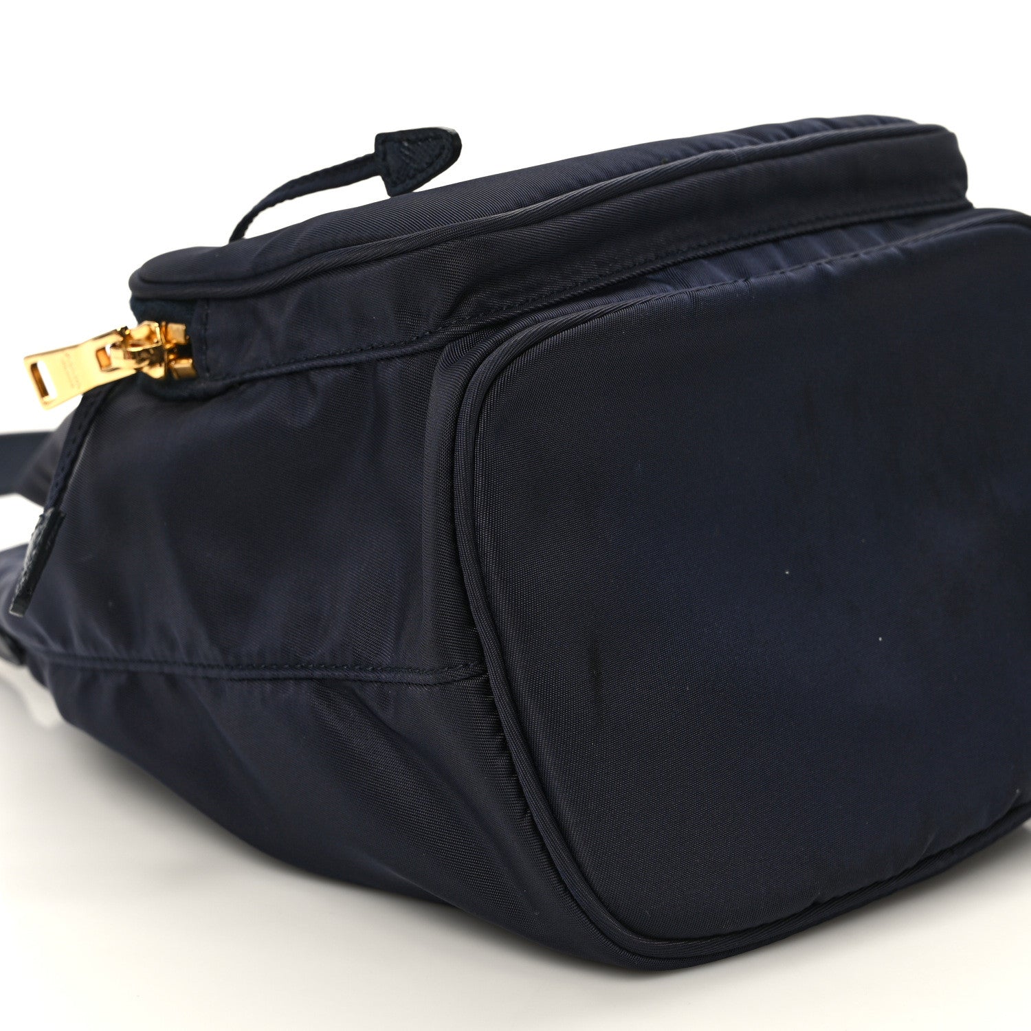 Prada Saffiano Tessuto Nylon Mini Bucket Crossbody Bag Navy 8 of 8