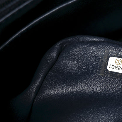 Chanel Patent Quilted Jumbo Single Flap Navy 7 of 10