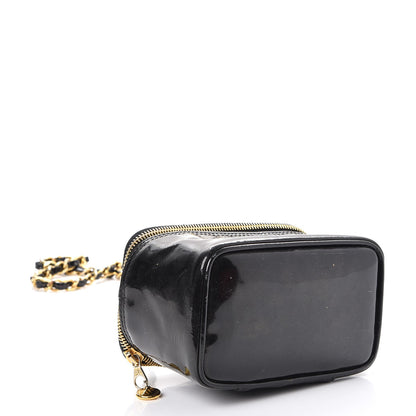 Chanel Patent CC Vanity Cosmetic Case Black 5 of 13