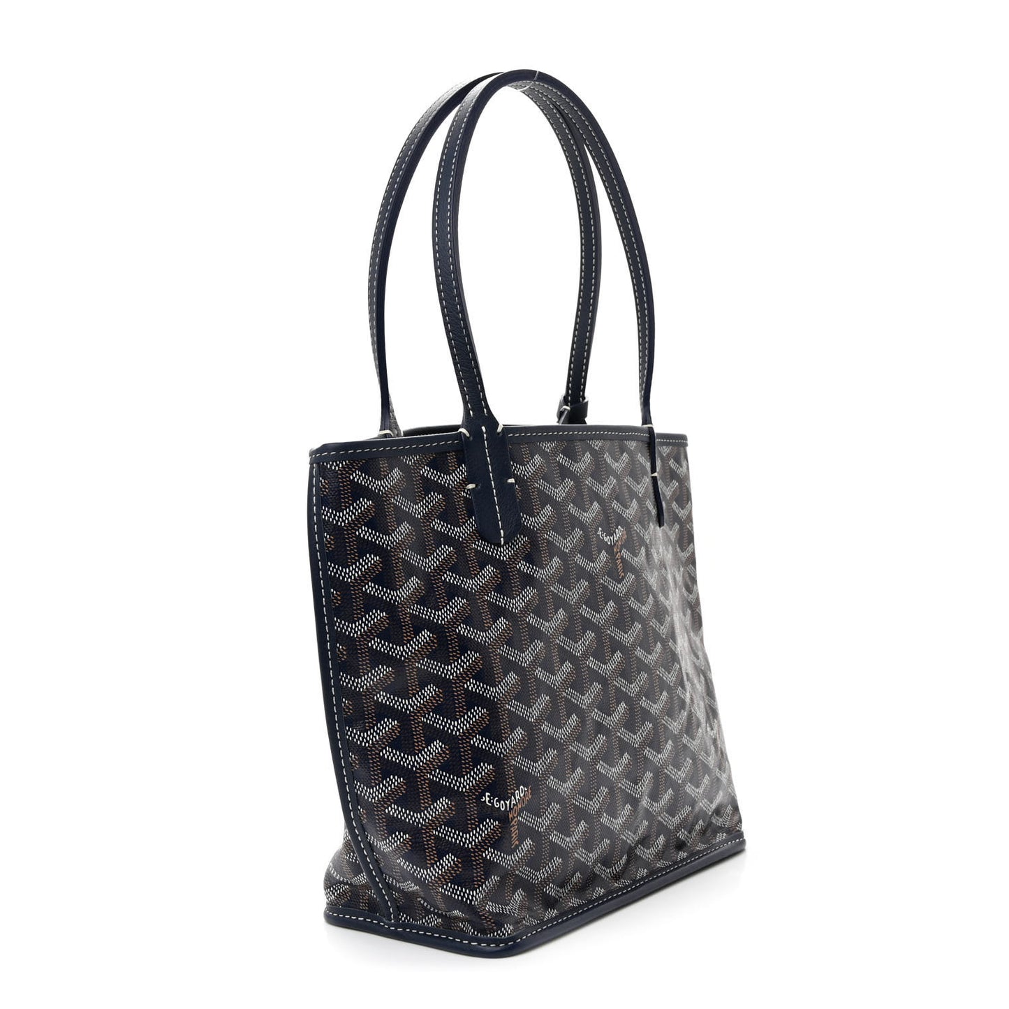 Goyardine Reversible Mini Anjou Navy