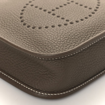 Hermes Taurillon Clemence Amazone Evelyne TPM Etoupe Bleu Indigo 9 of 10
