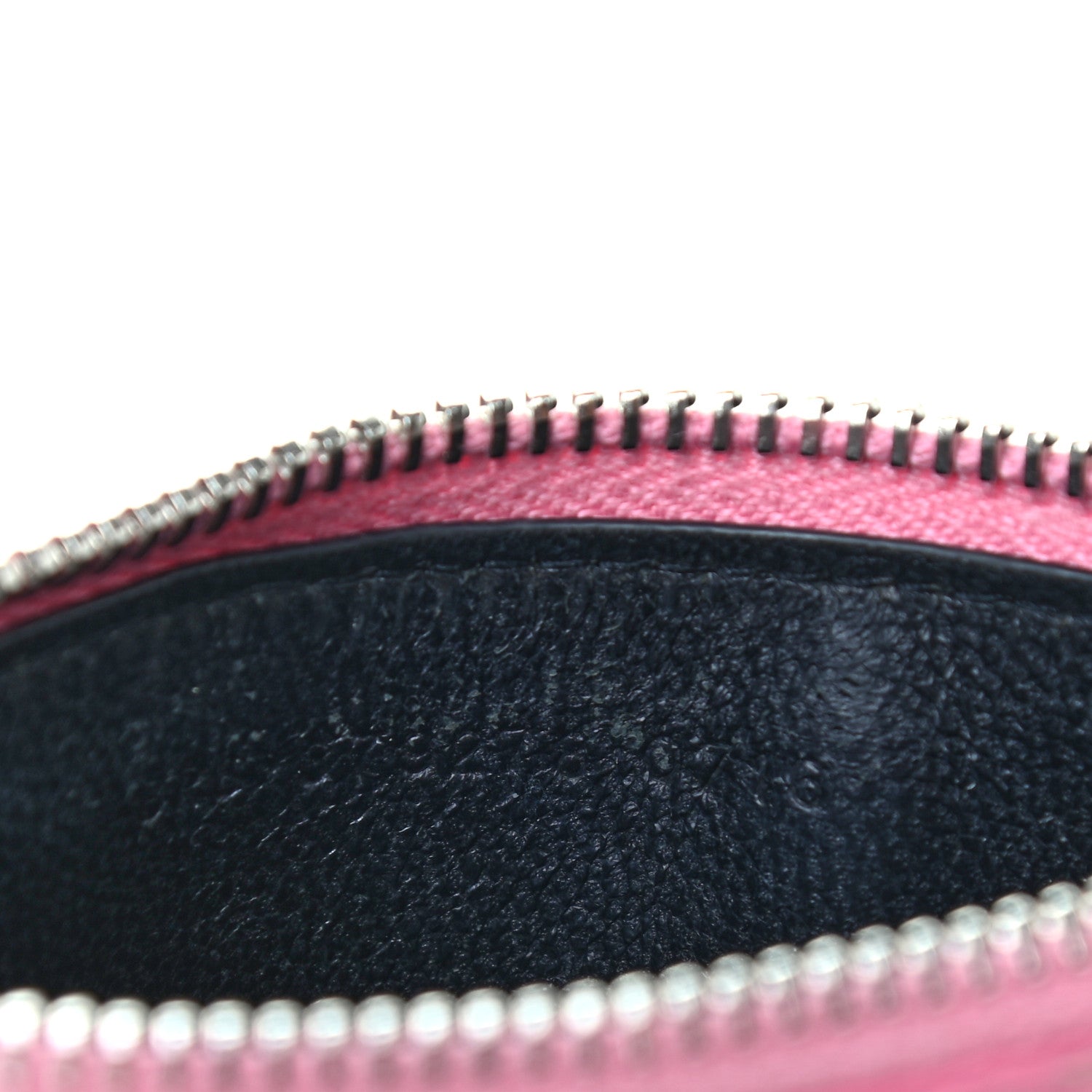 Saint Laurent Grained Calfskin 5 Fragments Zip Pouch Card Holder Indian Pink 6 of 6