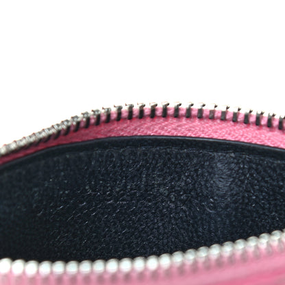 Saint Laurent Grained Calfskin 5 Fragments Zip Pouch Card Holder Indian Pink 6 of 6