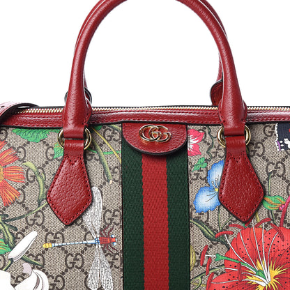 Gucci GG Supreme Monogram Flora Web Medium Ophidia Boston Red 10 of 11