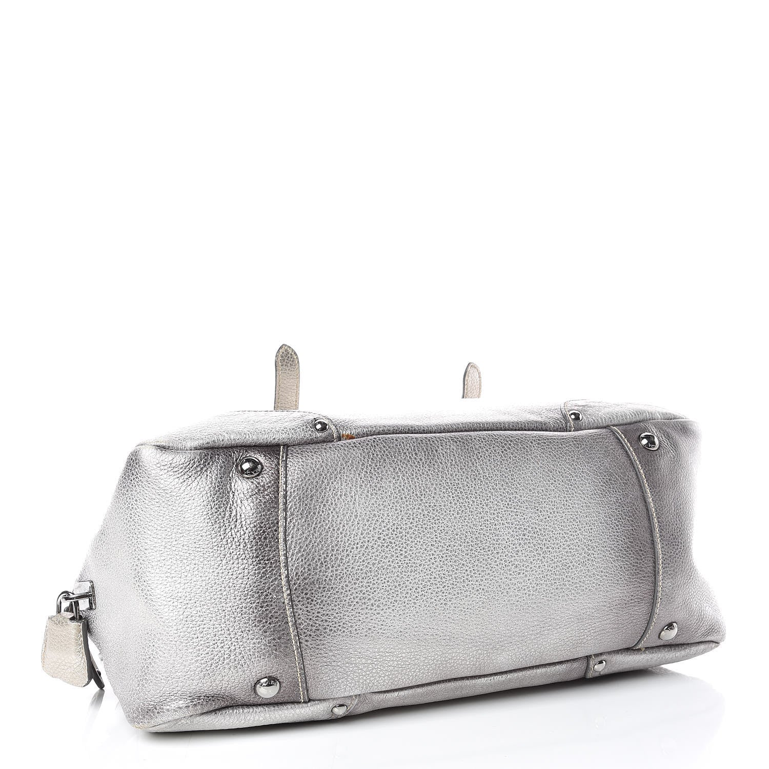 Prada Cervo Lux Bowler Bag Argento 4 of 20