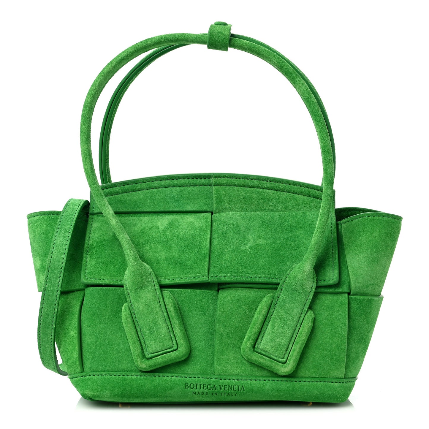 Suede Mini Maxi Intrecciato Arco 33 Parakeet