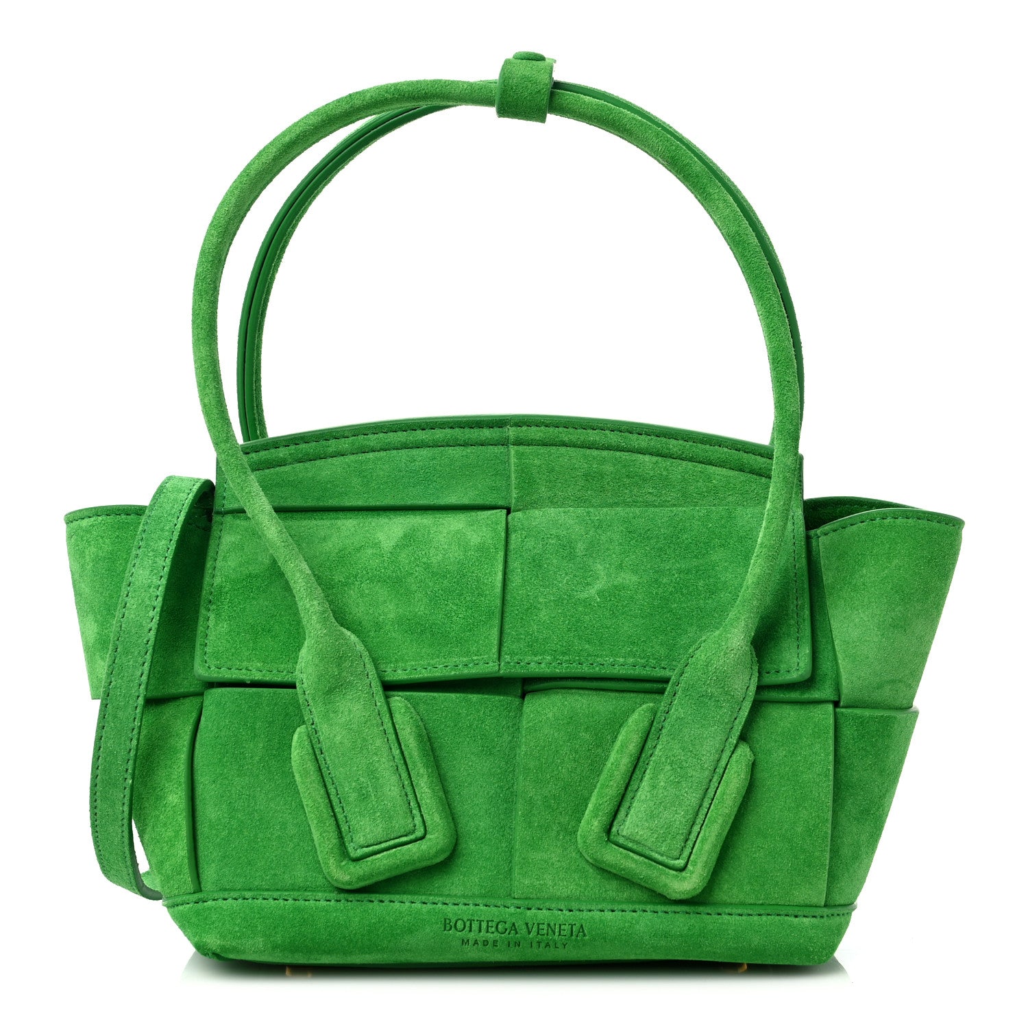 Bottega Veneta Suede Mini Maxi Intrecciato Arco 33 Parakeet 1 of 10