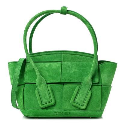 Bottega Veneta Suede Mini Maxi Intrecciato Arco 33 Parakeet 1 of 10