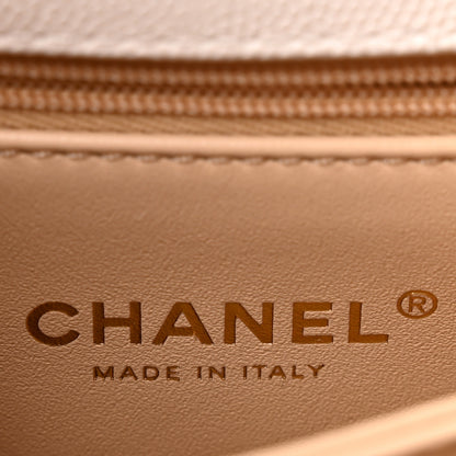 Chanel Caviar Quilted Mini Coco Handle Flap White 6 of 10