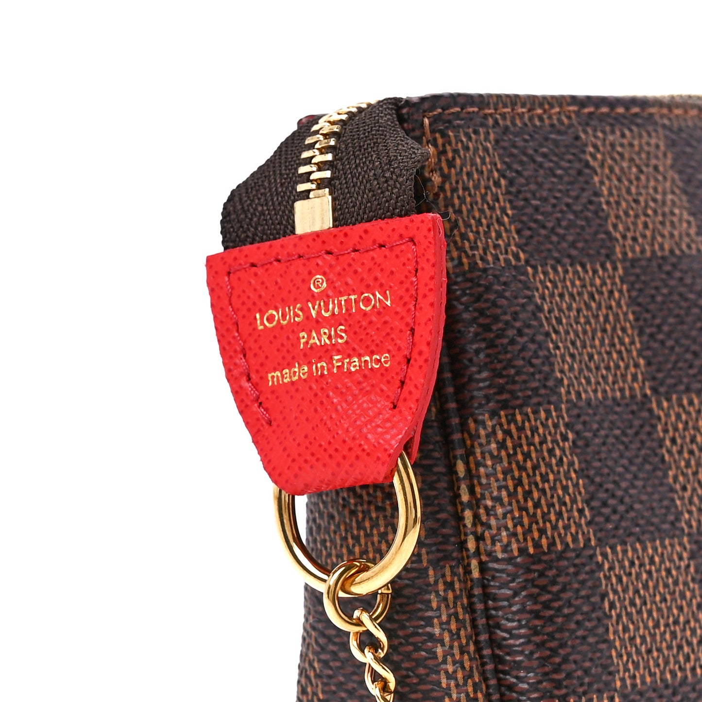Damier Ebene 2019 Christmas Animation Mini Pochette Accessories Red