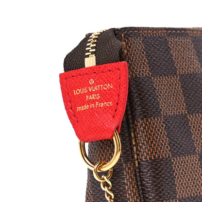 Louis Vuitton Damier Ebene 2019 Christmas Animation Mini Pochette Accessories Red 8 of 13