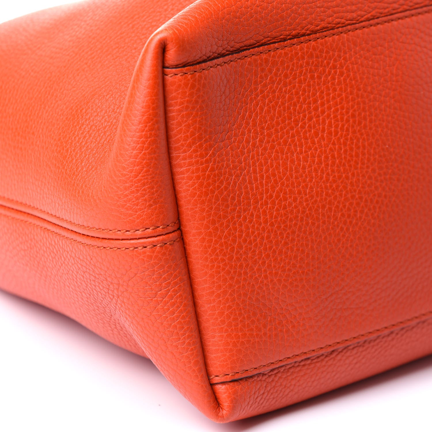 Gucci Pebbled Calfskin Medium Soho Chain Shoulder Bag Sun Orange 10 of 12