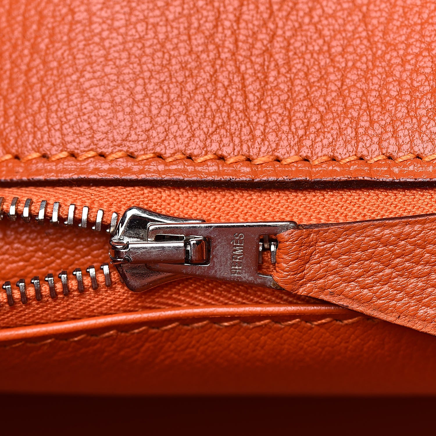 Hermes Shiny Porosus Crocodile Birkin 35 Orange 17 of 33