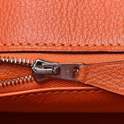 Hermes Shiny Porosus Crocodile Birkin 35 Orange 17 of 33