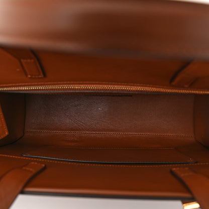 Saint Laurent Calfskin Small Manhattan Shopper Tote Brick Ebony Dark 5 of 9