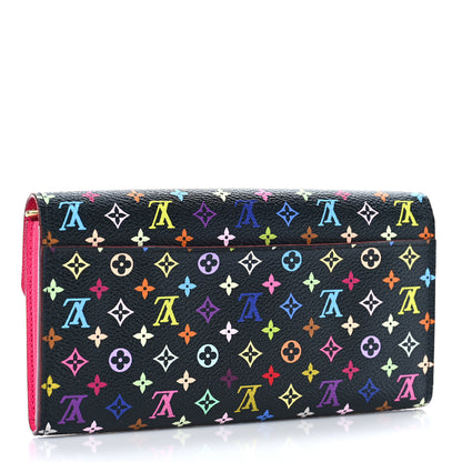 Louis Vuitton Monogram Multicolor Sarah Wallet NM Black Grenade 3 of 10