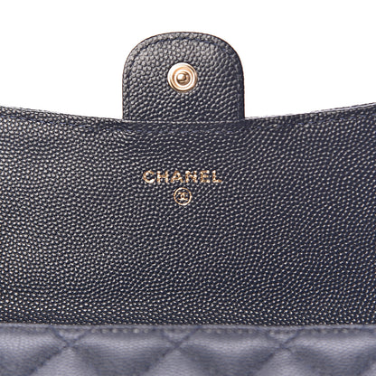 Chanel Caviar Quilted Medium Flap Wallet Navy 6 of 9