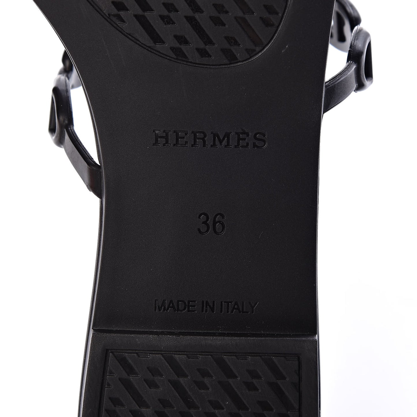 Rubber Chaine d'Ancre Rivage Sandals 36 Black