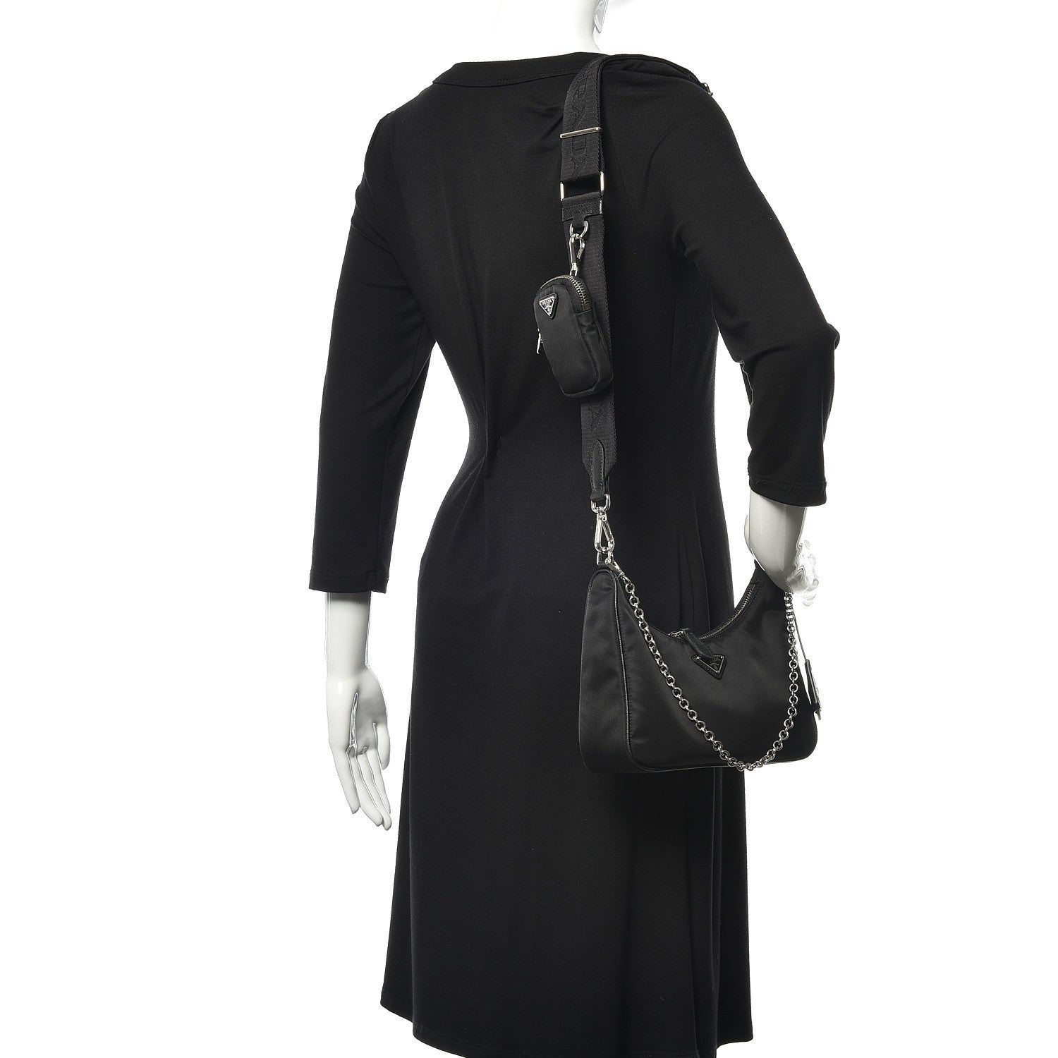 Prada Nylon Re-Edition 2005 Shoulder Bag Black 3 of 12