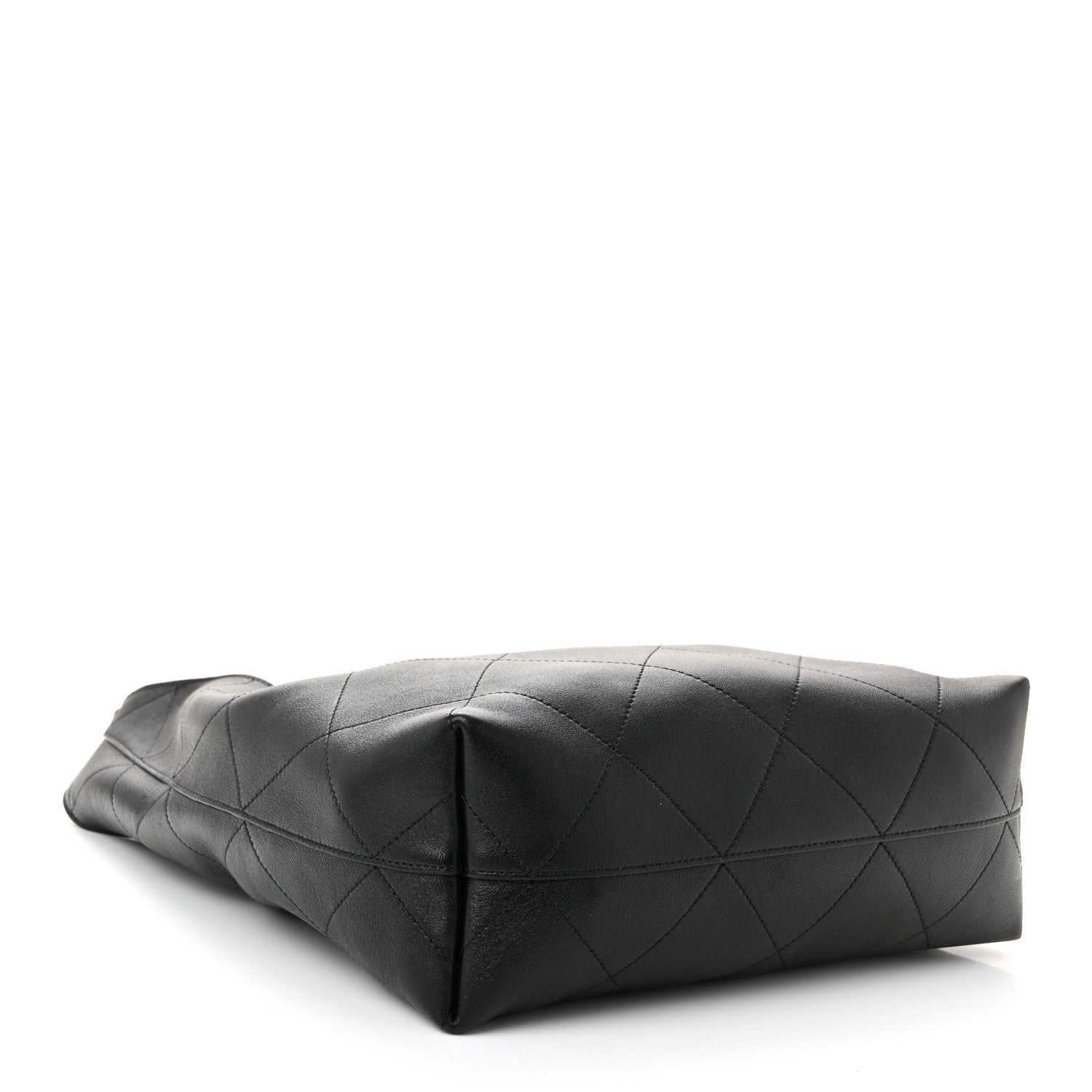 Chanel Shiny Lambskin Quilted Medium Hobo Black 7 of 21