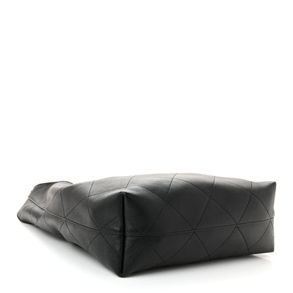 Chanel Shiny Lambskin Quilted Medium Hobo Black 7 of 21