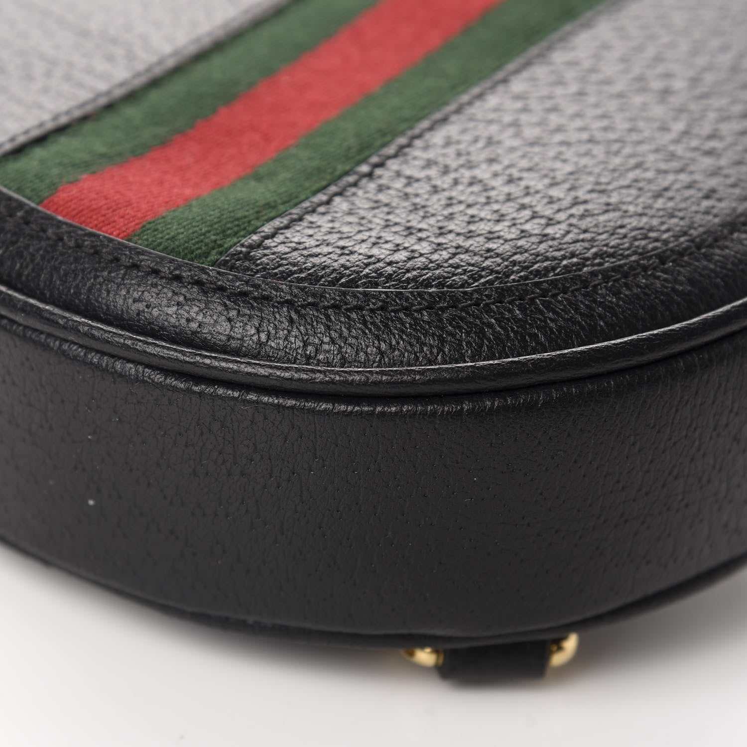 Gucci Grained Calfskin Web Mini Ophidia Round Backpack Black 6 of 10
