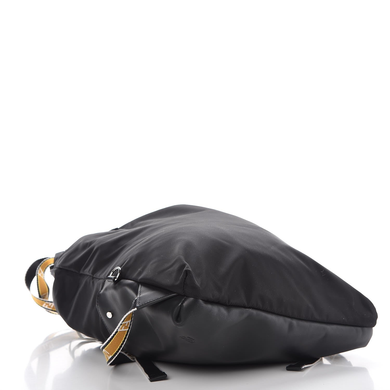 Fendi Nylon Vitello Drawstring Backpack Black 4 of 7