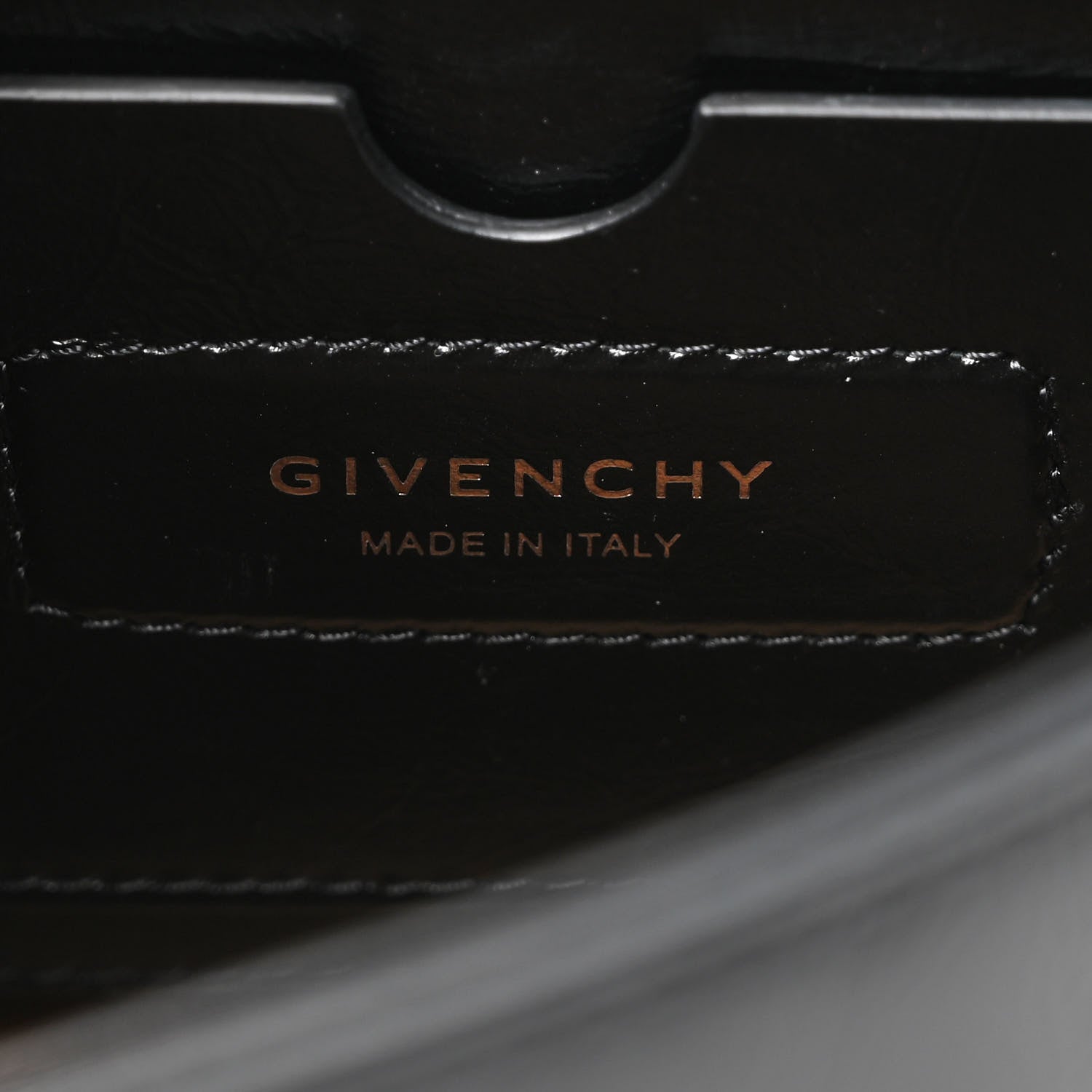 Givenchy Creased Patent Calfskin Small ID Flap Black 6 of 9